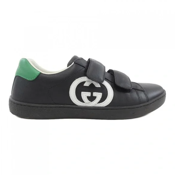 New Gucci GG Black leather Sneakers - Picture 1 of 9